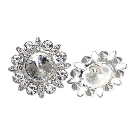 Floral Rhinestone Button Set